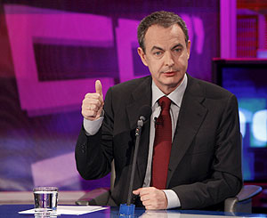El presidente Zapatero en '59 segundos'. (Foto: Alberto Martín).