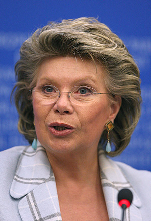 La comisaria europea de Sociedad de Informacin y Medios, Viviane Reding. (Foto: AFP)