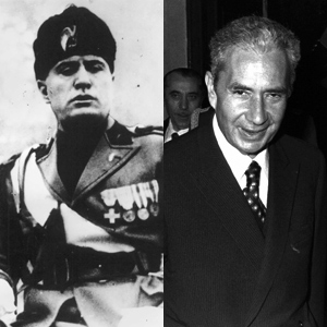 Benito Mussolini y Aldo Moro. (Fotos: EFE | AP).