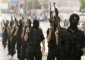 Una marcha de miembros de una yihad islmica. (Foto: REUTERS)
