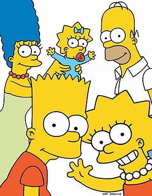 La familia de dibujos creada por Matt Groening.