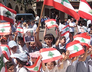 Nios libaneses toman parte en las celebraciones en la capital del pas. (Foto: M. G. P.)