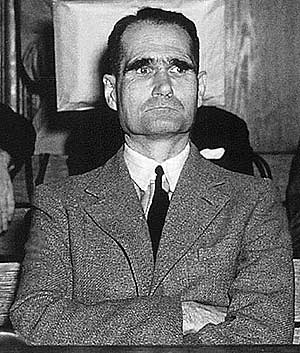 Rudolf Hess, en el juicio de Nuremberg.
