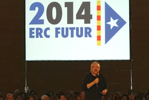 Carod, durante un acto de campaa por la presidencia de ERC en la que apoya a la candidatura de Ernest Benach. (Foto: Antonio Moreno)