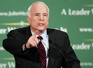John McCain, durante su discurso. (Foto: AP)