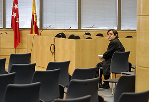 Federico Jimnez Losantos, en el Juzgado Penal 6 de Madrid. (Foto: DIEGO SINOVA)