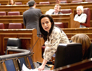 Beatriz Corredor en la sesin de control al Gobierno en el Congreso. (Foto: ELMUNDO.ES)