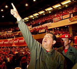 Hugo Chvez en una gira poltica en Maracaibo, Venezuela. (Foto: AFP)