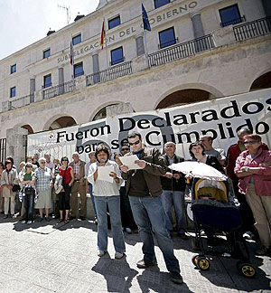 Protesta contra la directiva de la UE en Burgos. (Foto: EFE)