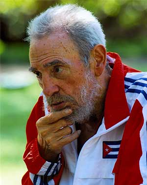 Fidel Castro, en una imagen correspondiente a su ltima aparicin publica. (Foto. AP)