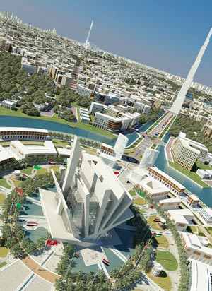 Recreacin virtual de la nueva ciudad que crecer en Dubai. (FOTO: CRAVEN PROPERTY)