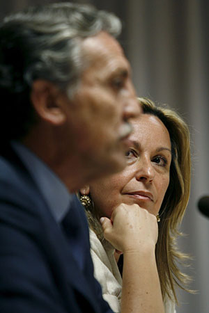 Garrido y Jimnez, durante la rueda de prensa tras la reunin. (Foto: EFE)