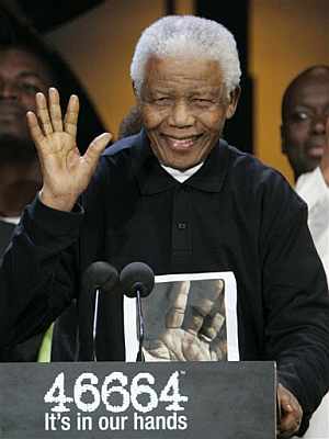 Mandela, durante las palabras que dirigi a los presentes. (Foto: AP)