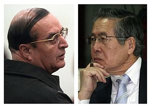 El ex asesor Vladimiro Montesinos y el ex presidente de Per Alberto Fujimori. (Foto: EFE)
