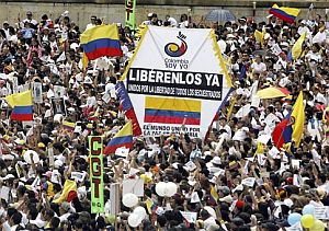 Imagen de la concentracin en Bogot. (Foto: AFP)