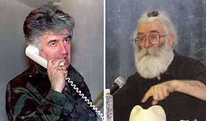 Karadzic, con su viejo aspecto y el que tena cuando fue detenido. (Foto: AFP)