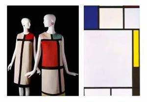 El vestido original de Yves Saint Laurent, inspirado en Mondrian.