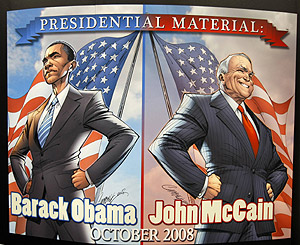 Caricatura de los dos candidatos a las elecciones presidenciales de Estados Unidos. (Ilustracin: Mike Blake)