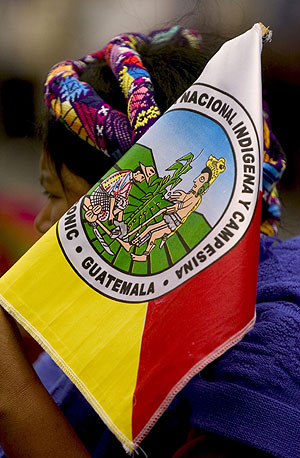 Una de las indgenas guatemaltecas presente en la marcha. (Foto: EFE)