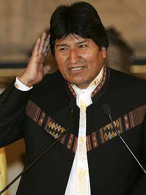Evo Morales, tras confirmar su xito en el referendo. (Foto: EFE)