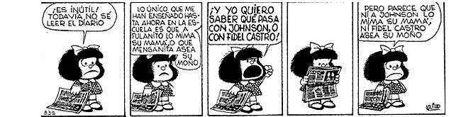 Una de las vietas de Mafalda.