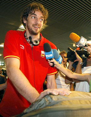 Pau Gasol, plata con la seleccin de baloncesto, es uno de los catalanes que han obtenido una medalla en Pekn. (EFE)