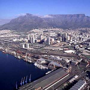 Vista area de Ciudad del Cabo, segundo ncleo urbano ms poblado del pas. (Foto: REUTERS)