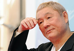 Takeshi Kitano, durante la presentacin de la cinta 'Akires to Kame' (Foto: AFP)