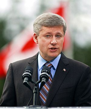 El Primer Ministro de Canad, Stephen Harper, en Rideau Hall (Ottawa). (Foto: AFP)