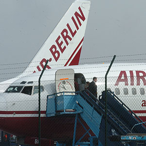 Aviones de Air Berlin en el aeropuerto de SOn Sant Joan (Foto: Cati Cladera)