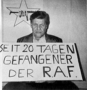 Hans Martin Schleyer, empresario secuestrado y posteriormente asesinado por el RAF (Foto: REUTERS)