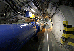 Una parte del tunel del acelerador de partículas (Foto:AP)