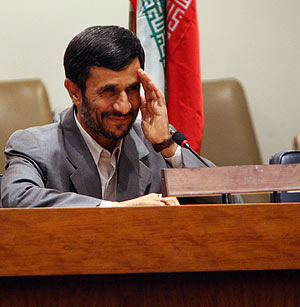 El presidente iran, Mahmud Ahmadineyad, en su reciente paso por la ONU. (Foto: AFP)