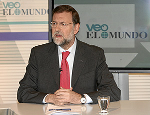 Mariano Rajoy, en la entrevista de Veo El Mundo. (Foto: Alberto Cullar). Vea un fragmento de la entrevista.