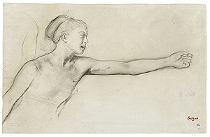 'Joven espartana', uno de los dibujos de Degas que pueden verse en la muestra.