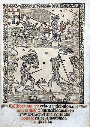 Una de las ilustraciones del 'Amads de Gaula' (Foto: Biblioteca Nacional)