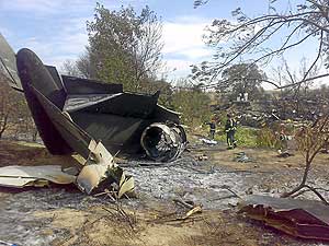 Accidente del avin MD-82 de Spanair, en el vuelo JK-5022 Madrid - Gran Canaria. (Foto: EL MUNDO)