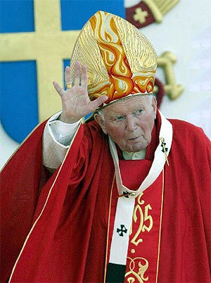 El papa Juan Pablo II, durante la misa que ofici en Rijeka (Croacia) en 2003. (Foto: EPA)