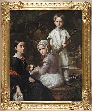 'Luisa, Rosa y Raimundo, hijos del pintor', de Federico de Madrazo (1845).