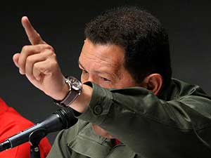 Hugo Chvez, durante un encuentro en Caracas. (Foto: AFP)