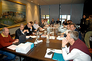 Los representantes de 12 sindicatos, reunidos en Ginebra. (Foto: Alinghi)
