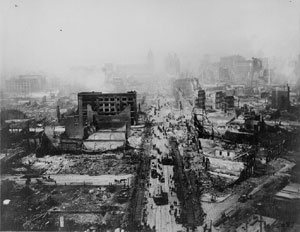 Imagen de cmo qued la ciudad de San Francisco tras el terremoto de 1906. (Foto: Wikimedia Commons)
