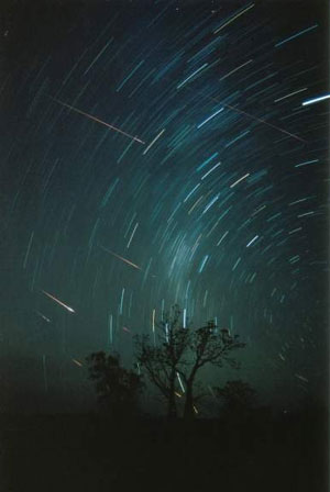 Imagen de archivo las Leónidas, una corriente de meteoros, vista desde Australia. (Foto: ESA)