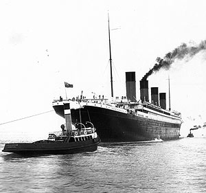 El Titanic en su viaje inaugural y fatdico en abril de 1912.