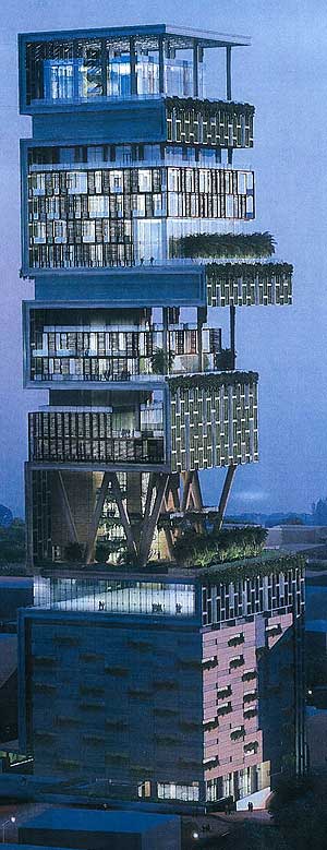 Antilia, la mayor vivienda del mundo y futuro hogar del magnate indio Mukesh Ambani. (Foto: Forbes)