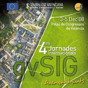Cartel de las jornadas internacionales de gvSIG. (Foto: Generalitat Valenciana)