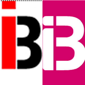A la izquierda el logo de la empresa madrilea Build Interiores y a la derecha, el nuevo logo de IB3.