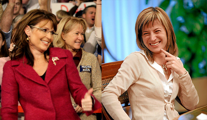 Sarah Palin, a la izquierda, y Bibiana Ado, a la derecha. (Foto: EL MUNDO)