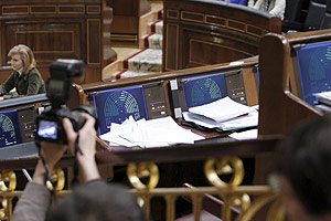 El escao vaco de Mariano Rajoy. (Foto: EFE)