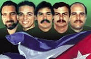 Imagen de los cinco cubanos presos en EEUU.